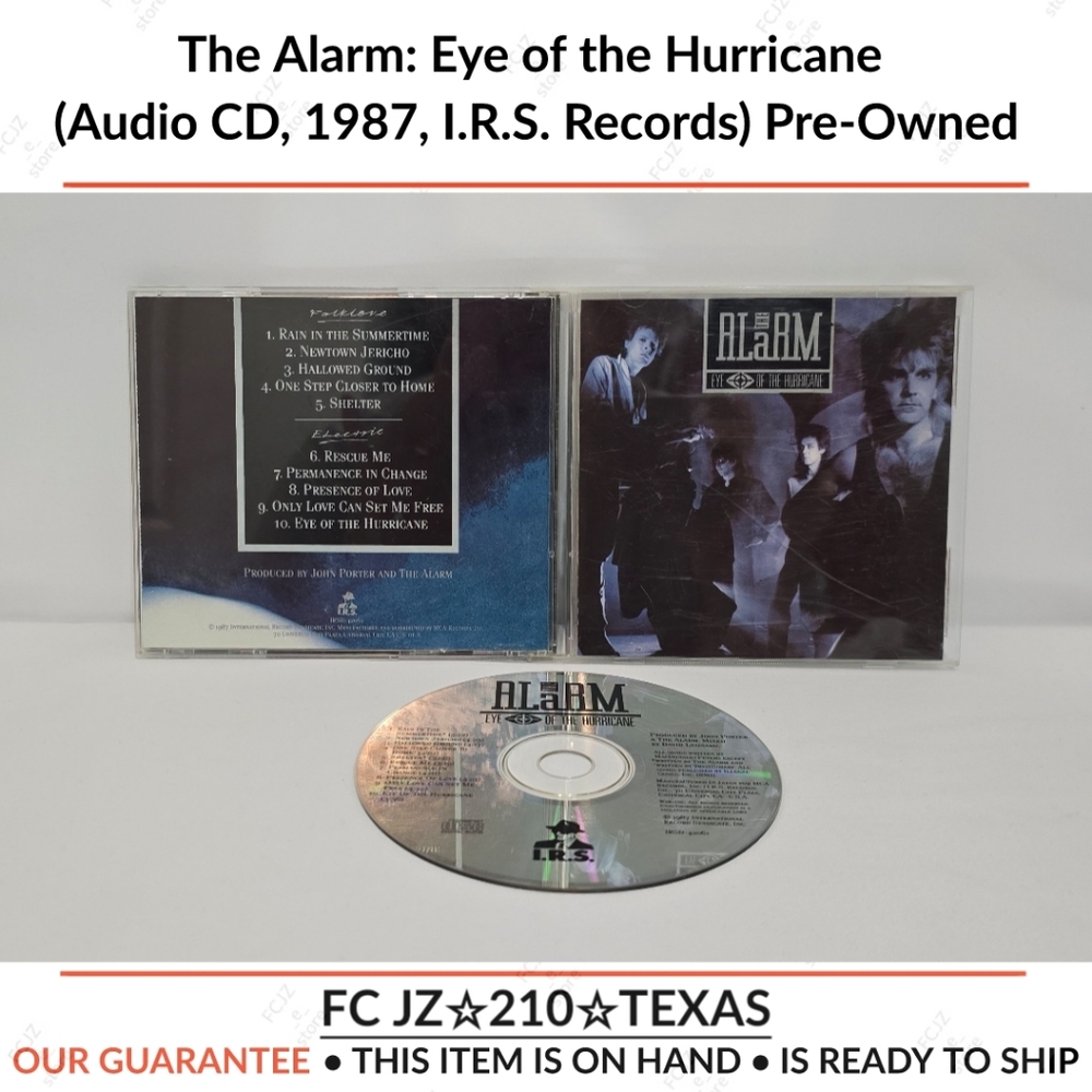 The Alarm: Eye of the Hurricane (Audio CD, 1987, I.R.S. Records) Pre-Owned
